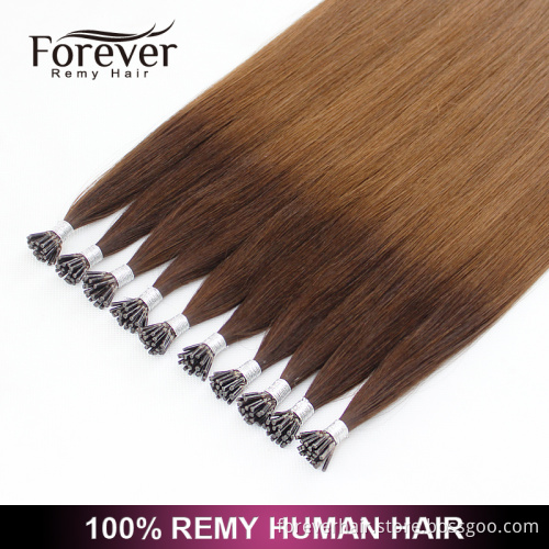Forever high quality Full cutical cheap 100 Brazilian remy human ombre 26 inch i-tip hair extensions